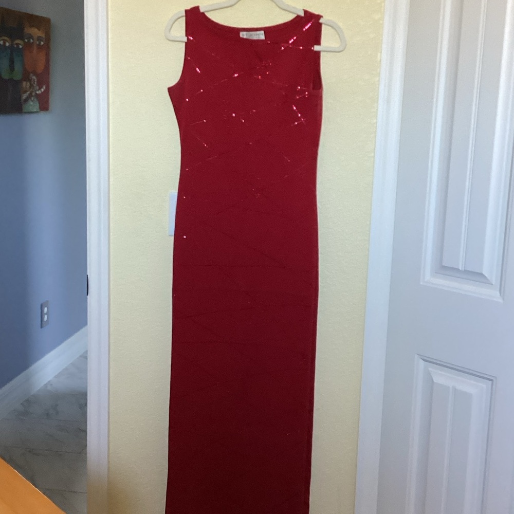 St. John Vibrant Red Evening Gown